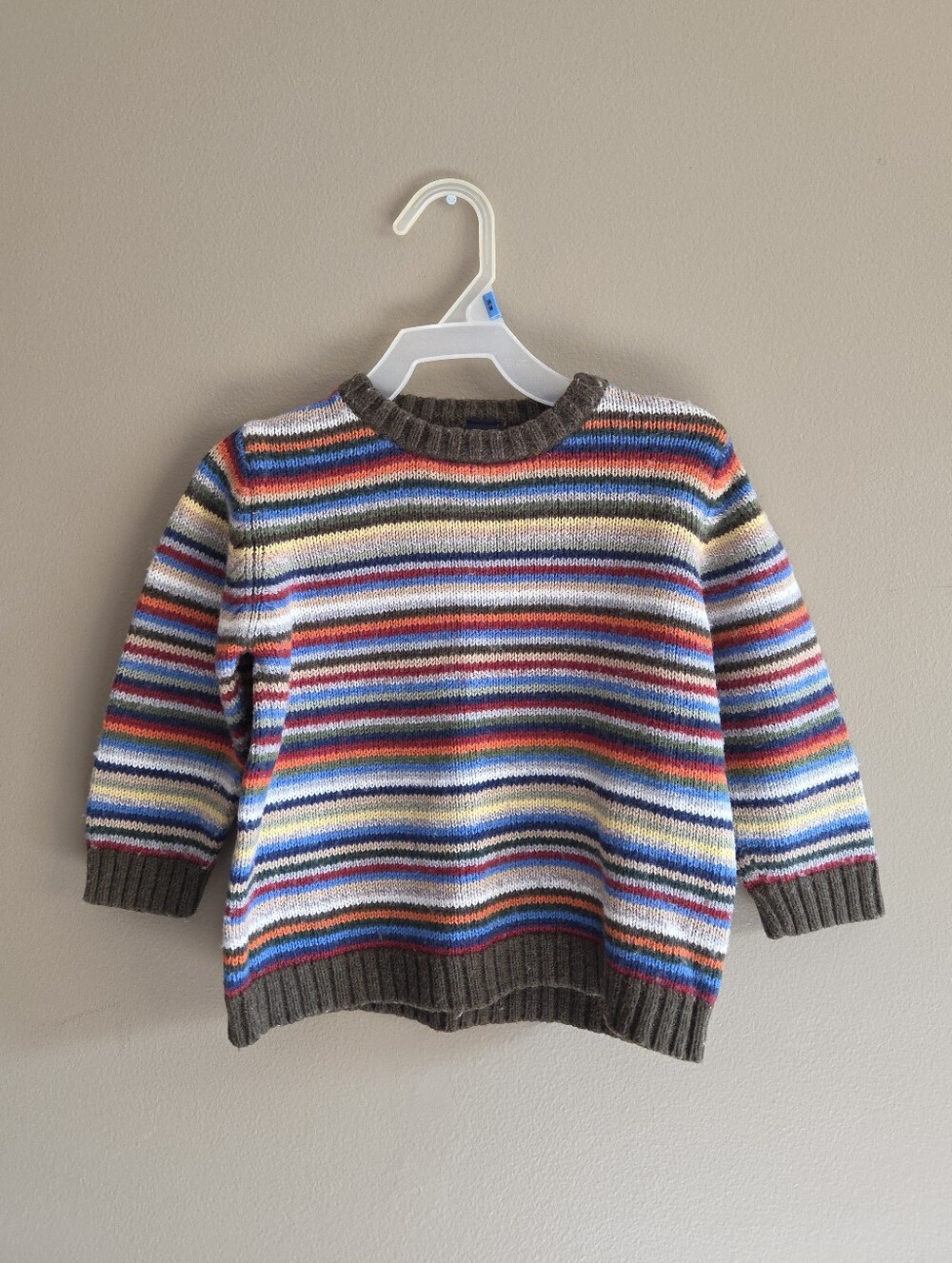 Vintage Y2k Crazy Happy Stripe Sweater